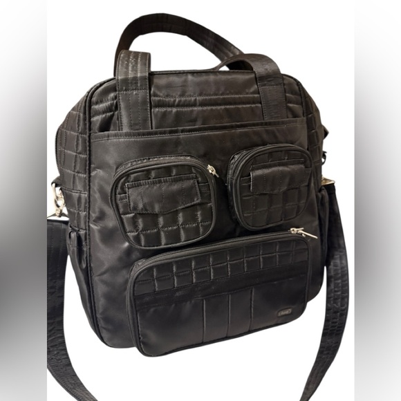 Lug Overnight Travel Gym Tote Puddle Jumper in Quilted Black - with Long Strap - Picture 1 of 16